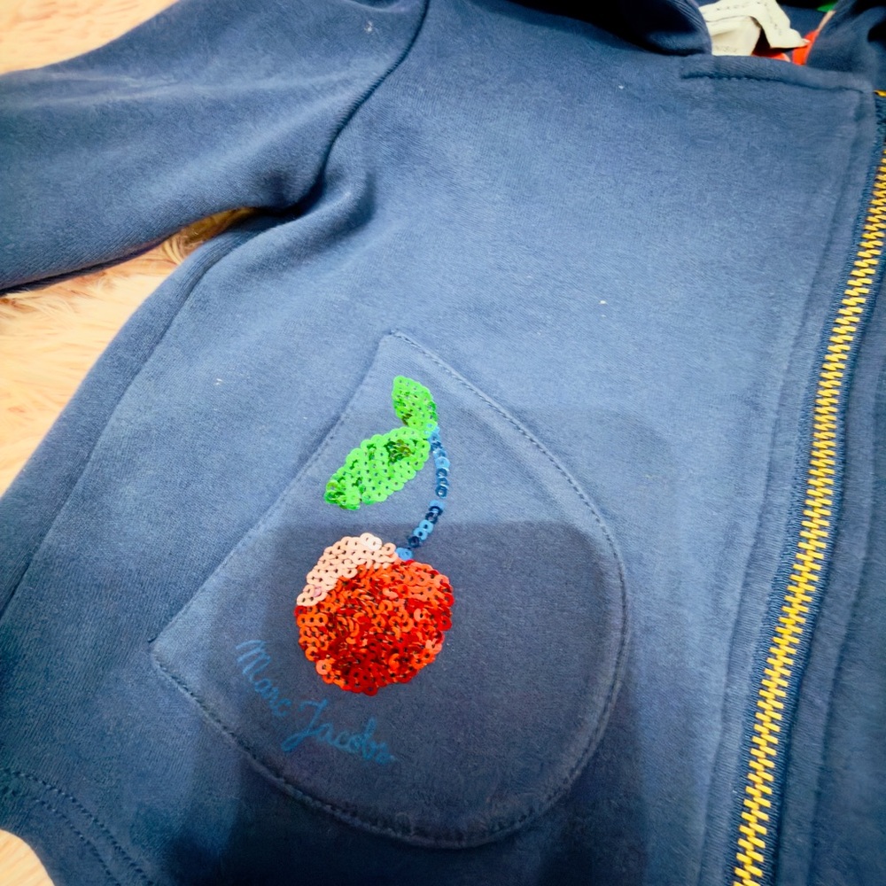Little‎ Marc Jacobs Toddler's Blue Cozy Warm Jacket Colorful Lining Sz 6mo. EUC - Picture 3 of 4